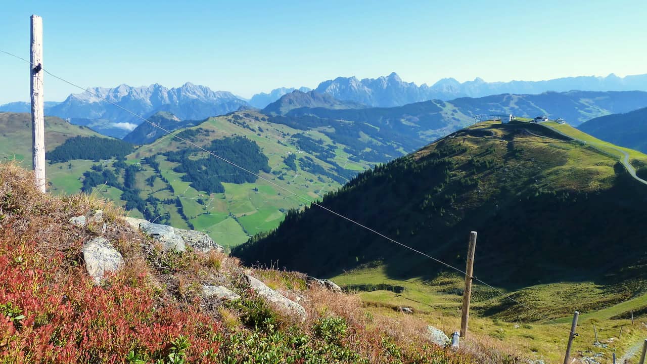 Utsikt ovanför Hinterglemm Semester i Österrike