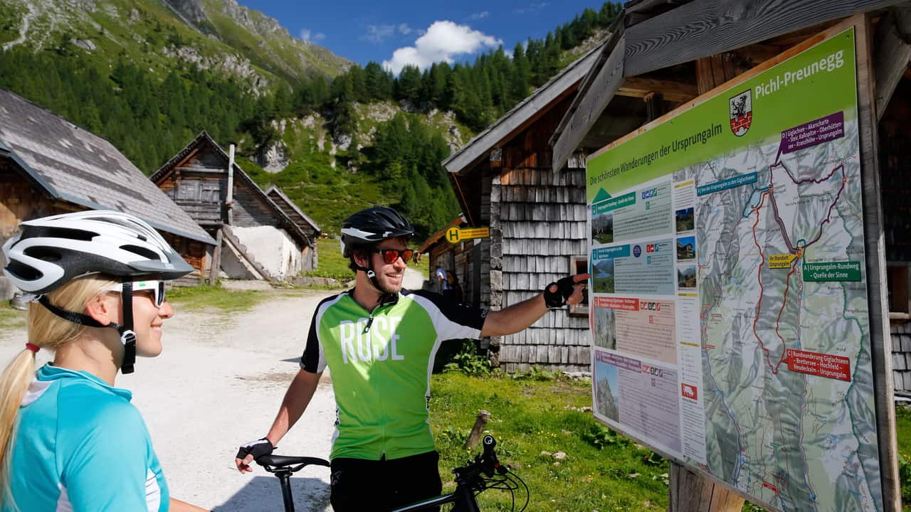 Bike-Tour runt Dachstein Österreich Österrike