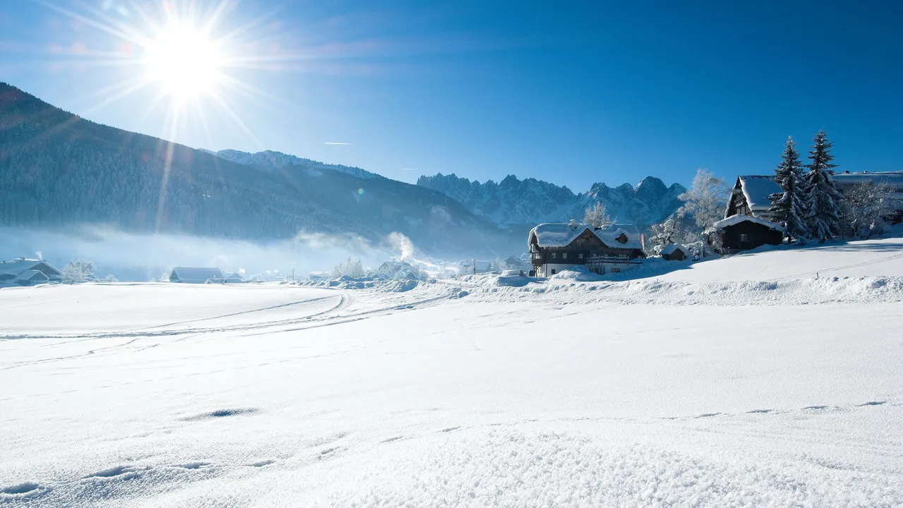 Gosau mit Gosaukamm längdåkning längdskidor vintersemester i Österrike