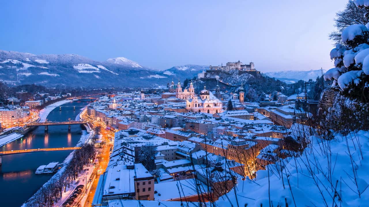 advent julmarknad Salzburg vinter semester adventsmarknad Österrike Hohensalzburg fästning
