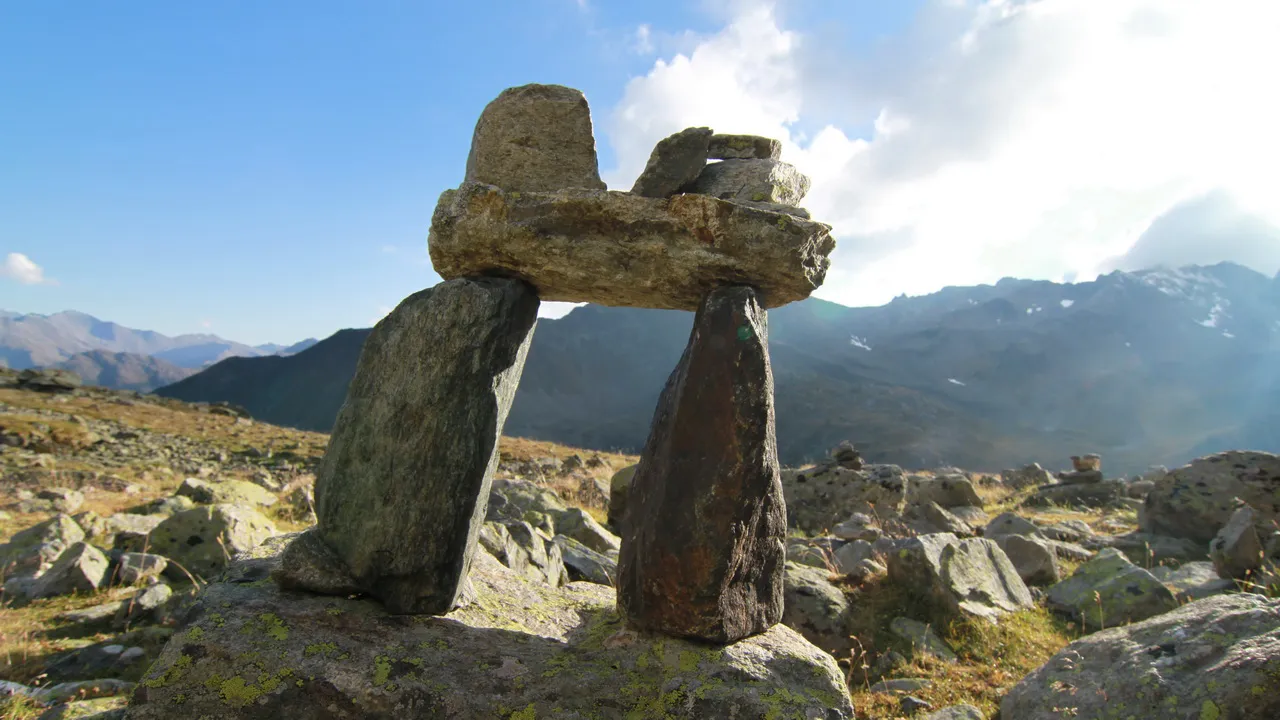 Ischgl landskap Steinformation vandring Österrike