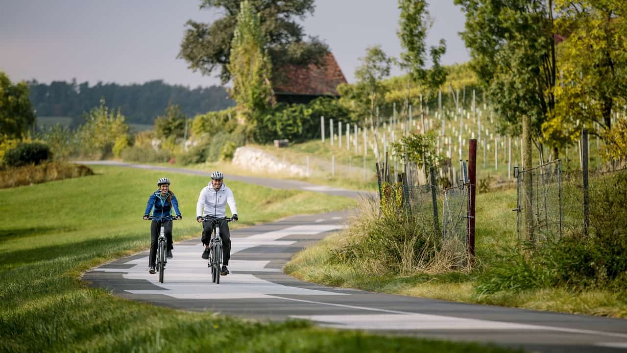 Cykling i St. Ruprecht an der Raab Steiermark © TV St Ruprecht a d Raab Die Mosbachers Cykla i Steiermarks vulkanregion St Ruprecht an der Raab