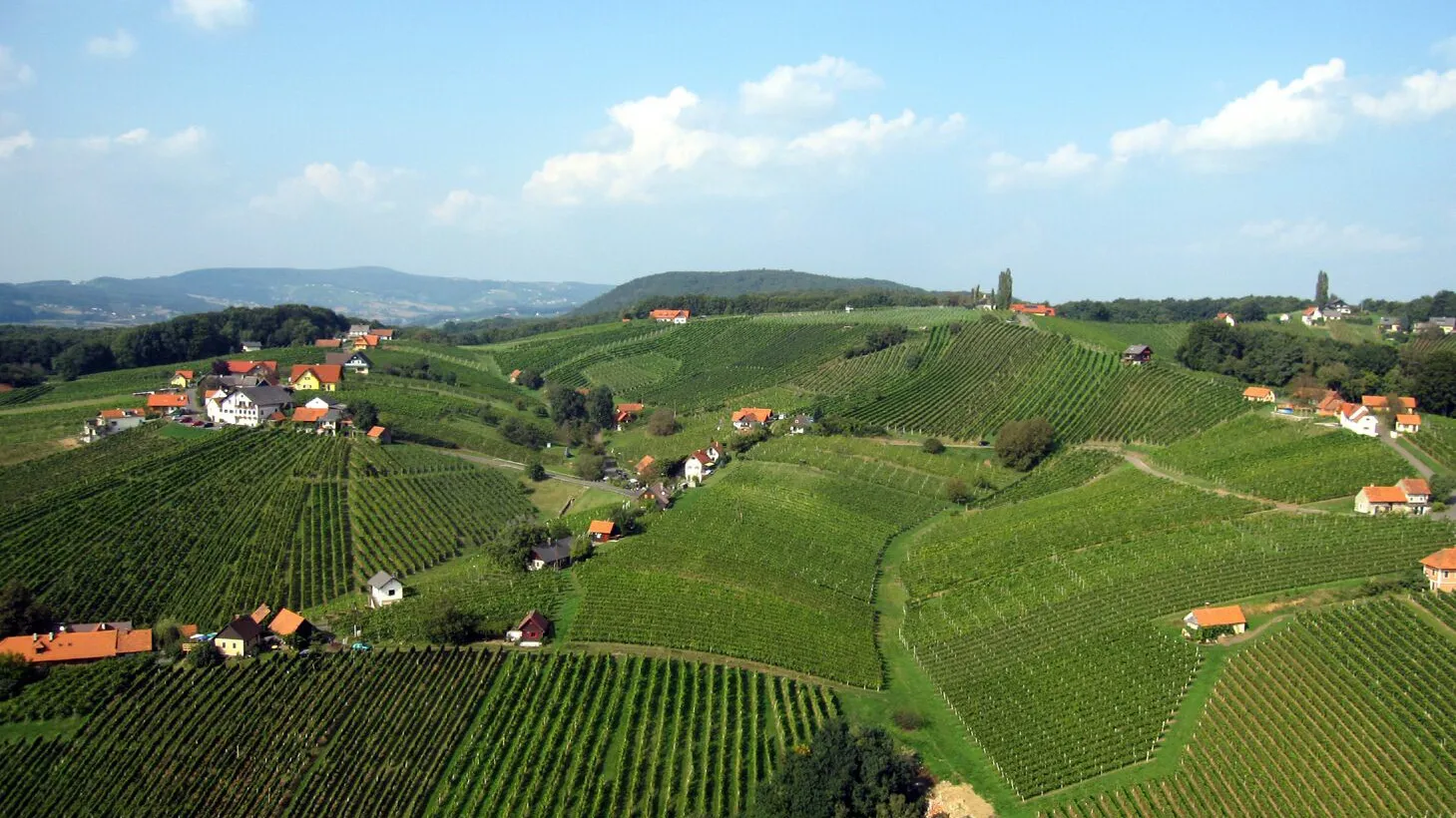 Vy på Klöch Steiermark Semester i Österrike Austria Travel