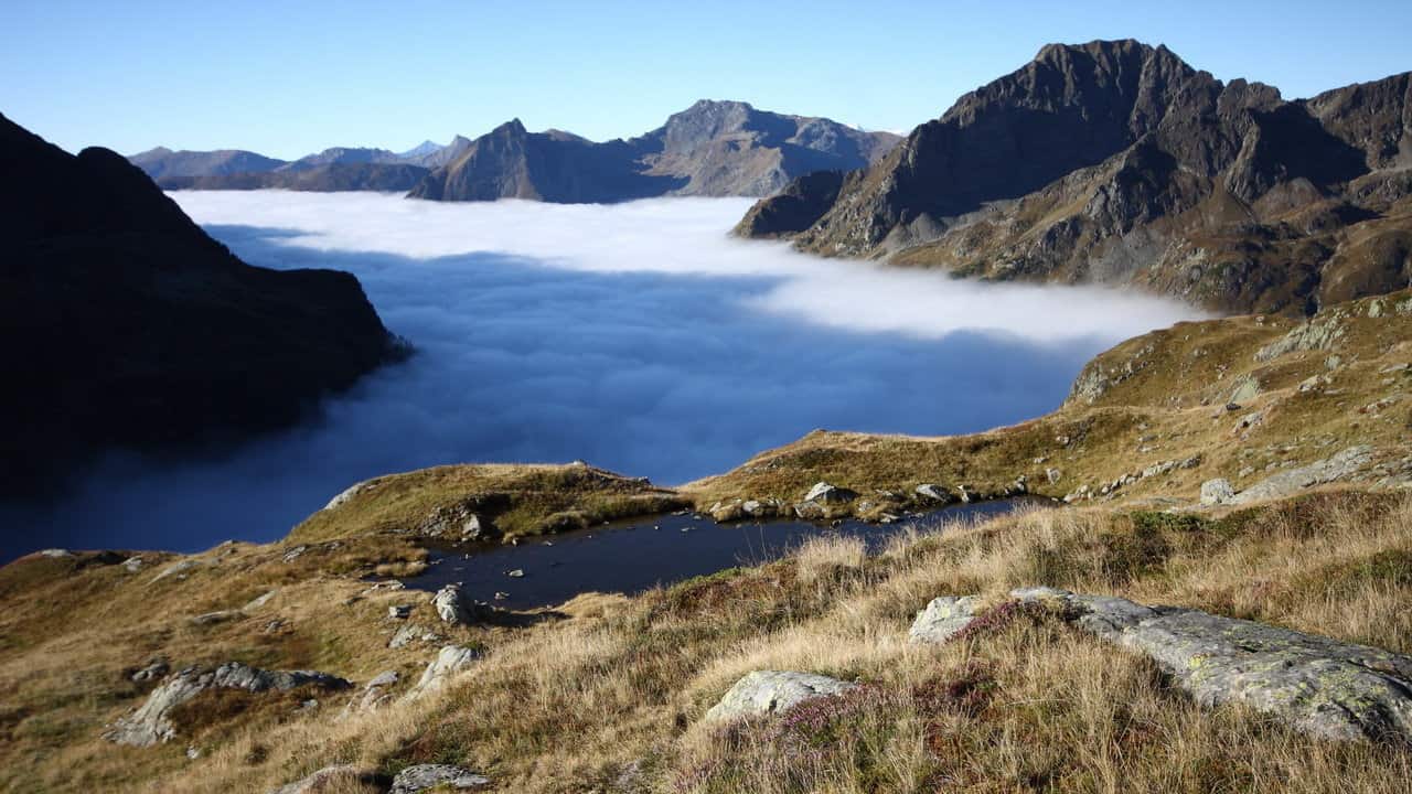 Weisspriachtal Knappenkarsjöarna vandra i Lungau Österrike-Austria Travel