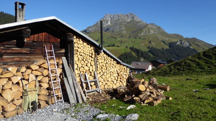 Hütte berg Lechweg