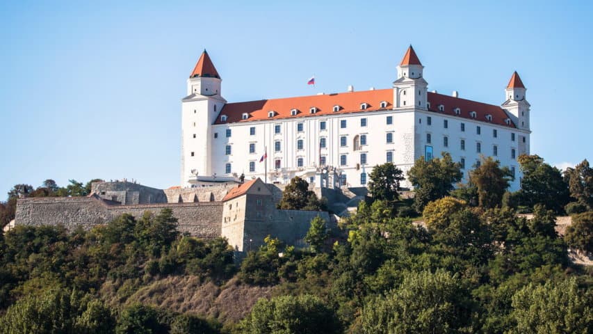 Fästningen cykling donau Bratislava