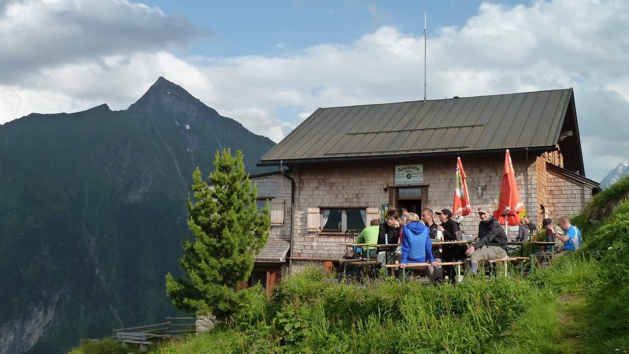 Övernattning Gamshütte vandra Zillertal Berliner Höhenweg
